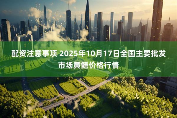 配资注意事项 2025年10月17日全国主要批发市场黄鳝价格行情