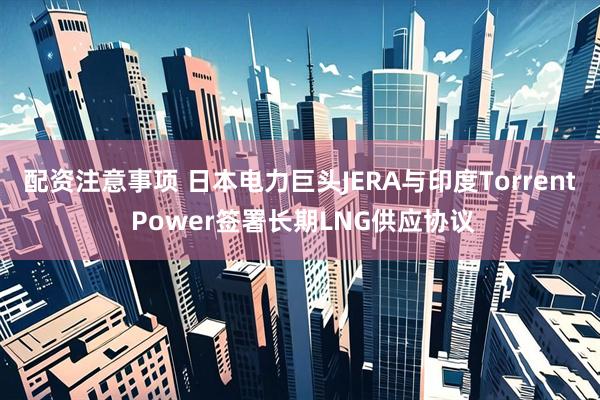 配资注意事项 日本电力巨头JERA与印度Torrent Power签署长期LNG供应协议